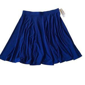 Context Exclusively At Lord & Taylor Blue Flowy Skirt L/G